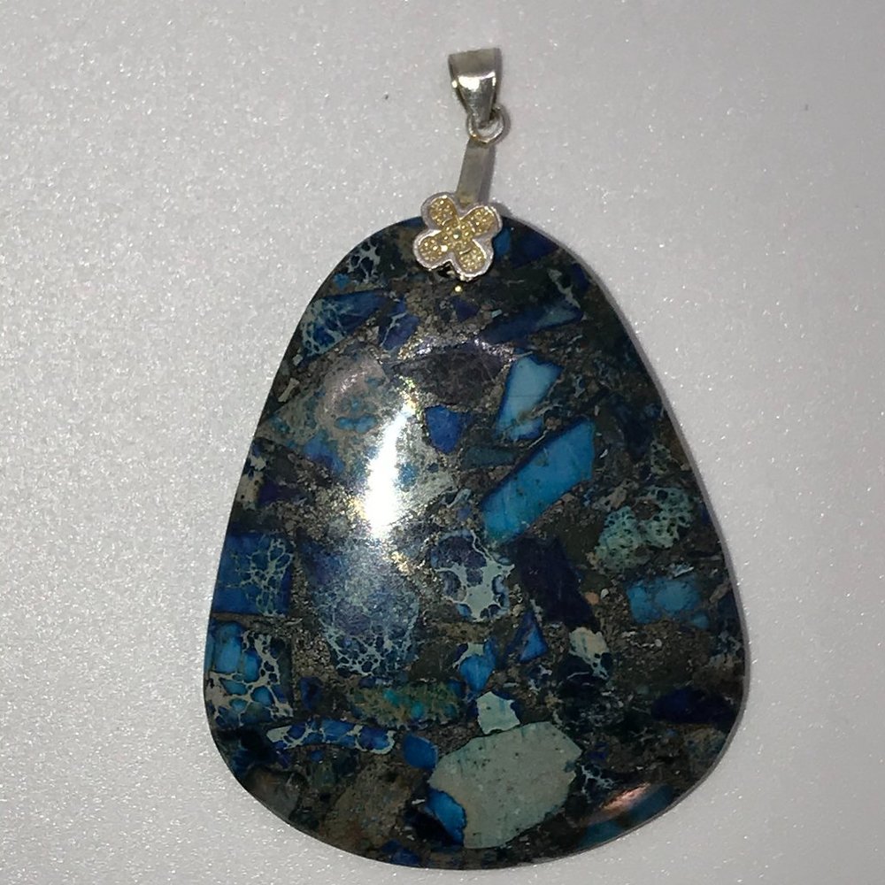 Blue Sea Sediment Jasper Pendant